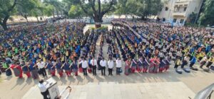 मराठा हायस्कूलमध्ये विद्यार्थ्यांनी प्रदूषणमुक्त दिवाळीची घेतली शपथ